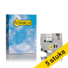 Aanbieding: 5x 123inkt huismerk vervangt Brother TZe-131S tape zwart op transparant 12 mm 650854 - 1