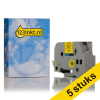 Aanbieding: 5x 123inkt huismerk vervangt Brother TZe-651 tape zwart op geel 24 mm 653079 - 1