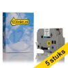 Aanbieding: 5x 123inkt huismerk vervangt Brother TZe-S251 extra klevend tape zwart op wit 24 mm 653084 - 1