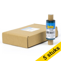 Aanbieding: 5x 123inkt huismerk vervangt Zebra 2300 wax ribbon (02300GS06407) 64 mm x 74 m (5 ribbons) 650722