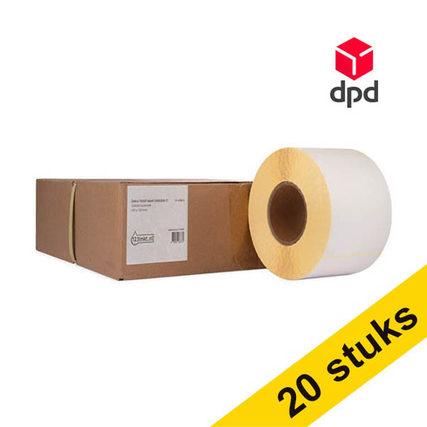 Aanbieding: 5x 123inkt huismerk vervangt Zebra Z-Perform 1000D DPD verzendlabels (3006306-T) 100 x 150 mm (4 rollen) 653416 - 1