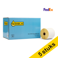 Aanbieding: 5x 123inkt huismerk vervangt Zebra Z-Perform 1000D FedEx label (800284-605) 102 x 152 mm (12 rollen) 653306