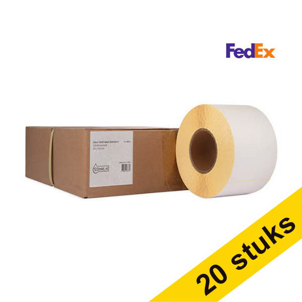 Aanbieding: 5x 123inkt huismerk vervangt Zebra Z-Perform 1000D FedEx verzendlabels (3006306-T) 100 x 150 mm (4 rollen) 653296 - 1