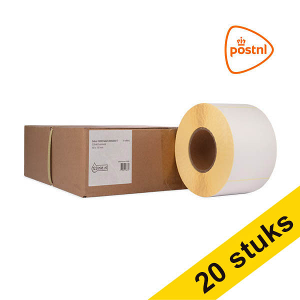 Aanbieding: 5x 123inkt huismerk vervangt Zebra Z-Perform 1000D PostNL verzendlabels (3006306-T) 100 x 150 mm (4 rollen) 653116 - 1