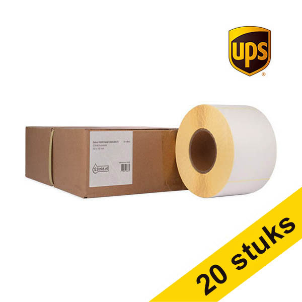 Aanbieding: 5x 123inkt huismerk vervangt Zebra Z-Perform 1000D UPS verzendlabels (3006306-T) 100 x 150 mm (4 rollen) 653176 - 1
