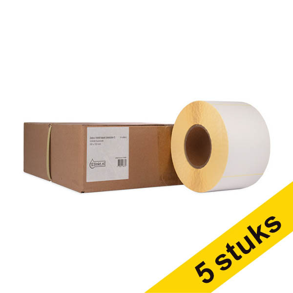 Aanbieding: 5x 123inkt huismerk vervangt Zebra Z-Perform 1000D label (3006306-T) 100 x 150 mm (4 rollen) 650880 - 1