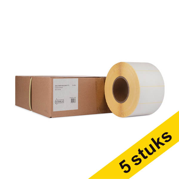Aanbieding: 5x 123inkt huismerk vervangt Zebra Z-Perform 1000D label (3006777-T) 100 x 50 mm (4 rollen) 650876 - 1
