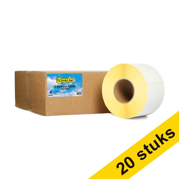 Aanbieding: 5x 123inkt huismerk vervangt Zebra Z-Perform 1000D label (3007096-T) 102 x 152 mm (4 rollen) 650875 - 1