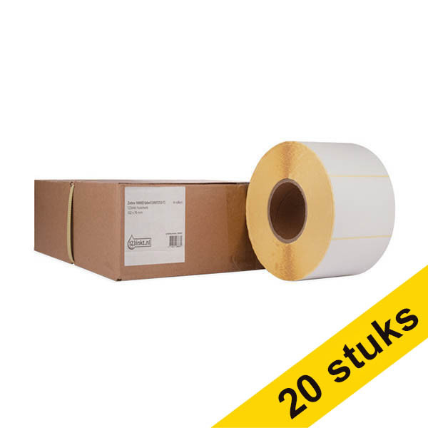 Aanbieding: 5x 123inkt huismerk vervangt Zebra Z-Perform 1000D label (3007253-T) 102 x 76 mm (4 rollen) 650878 - 1