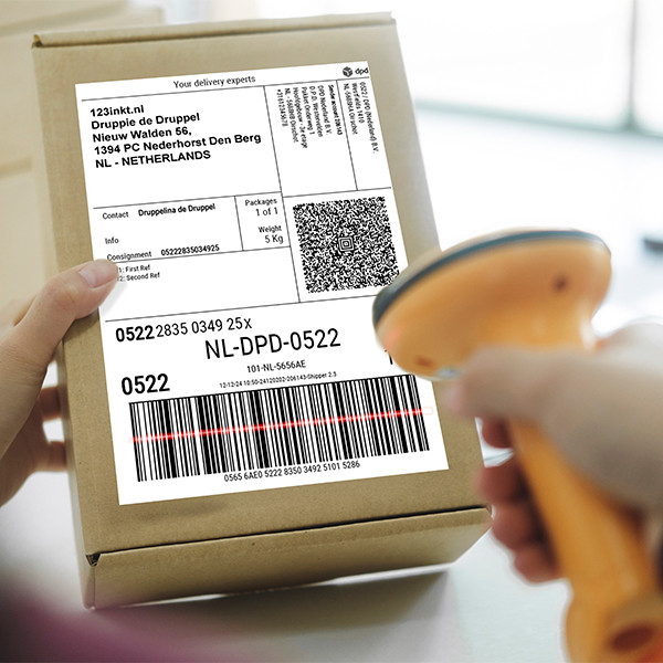 Aanbieding: 5x 123inkt huismerk vervangt Zebra Z-Perform 1000T DPD label (87985) 102 x 152 mm (4 rollen) 653430 - 2