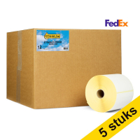 Aanbieding: 5x 123inkt huismerk vervangt Zebra Z-Select 2000D FedEx label (800264-605) 102 x 152 mm (12 rollen) 653308