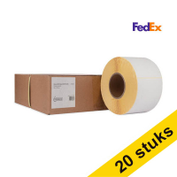 Aanbieding: 5x 123inkt huismerk vervangt Zebra Z-Select 2000D FedEx label (800740-605) 102 x 152 mm (4 rollen) 653312