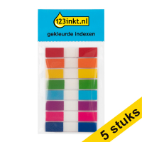 Aanbieding: 5x 123inkt index smal assorti 45 x 8 mm (8 x 20 tabs)