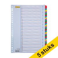 Aanbieding: 5x 123inkt kartonnen tabbladen A4 met 31 tabs (23-gaats)  301714