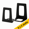 Aanbieding: 5x 123inkt kunststof boekensteunen zwart (2 stuks) 301404 - 1
