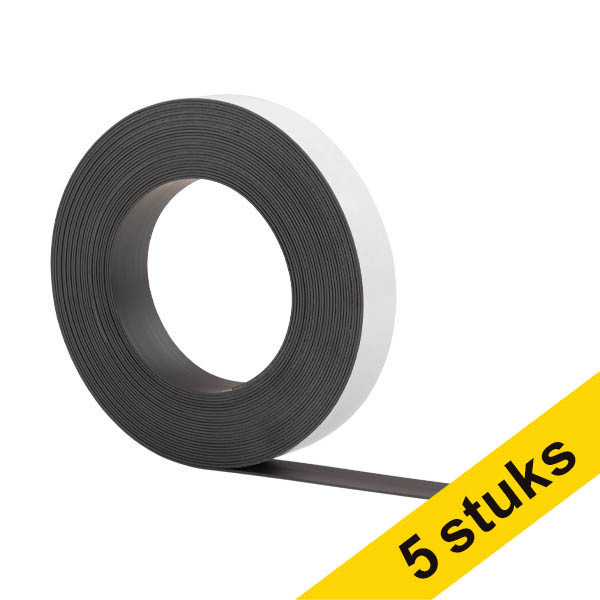 Aanbieding: 5x 123inkt magneetband zelfklevend 2,5 cm x 10 m 301861 - 1