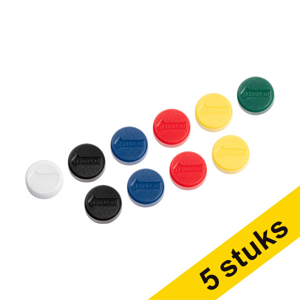 Aanbieding: 5x 123inkt magneten 20 mm assorti (10 stuks) 301295 - 1