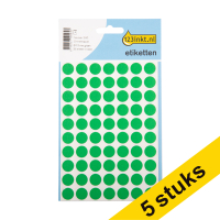 Aanbieding: 5x 123inkt markeringspunten Ø 13 mm groen (280 etiketten)