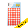 Aanbieding: 5x 123inkt markeringspunten Ø 13 mm rood (280 etiketten) 301508 - 1