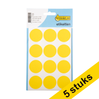 Aanbieding: 5x 123inkt markeringspunten Ø 32 mm geel (240 etiketten)