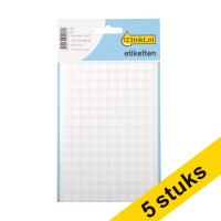 Aanbieding: 5x 123inkt markeringspunten Ø 8 mm wit (450 etiketten)