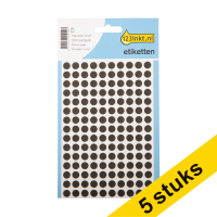 Aanbieding: 5x 123inkt markeringspunten Ø 8 mm zwart (450 etiketten)  301504