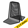 Aanbieding: 5x 123inkt mesh boekensteun 15 x 13,2 x 9 cm zwart (2 stuks) 303025 - 1