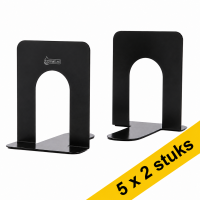 Aanbieding: 5x 123inkt metalen boekensteun 14,5 x 12 x 15,2 cm zwart (2 stuks) 301318