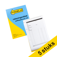 Aanbieding: 5x 123inkt rekeningenblok zelfkopiërend A5 (2 x 50 vellen) 302207
