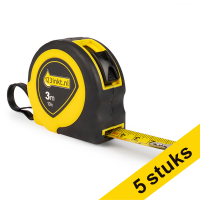 Aanbieding: 5x 123inkt rolmeter in rubberen behuizing (3 meter)