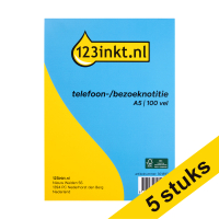 Aanbieding: 5x 123inkt telefoon-/bezoeknotitie A5 (100 vellen)  302206
