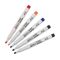 Aanbieding: 5x 123inkt textielmarker (2x zwart/oranje/blauw/rood)  302724