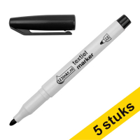 Aanbieding: 5x 123inkt textielmarker zwart (1 - 3 mm rond)