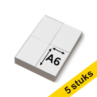 Aanbieding: 5x 123inkt witte blanco voorschriften 80 g/m² A6 (2000 vellen) 300621