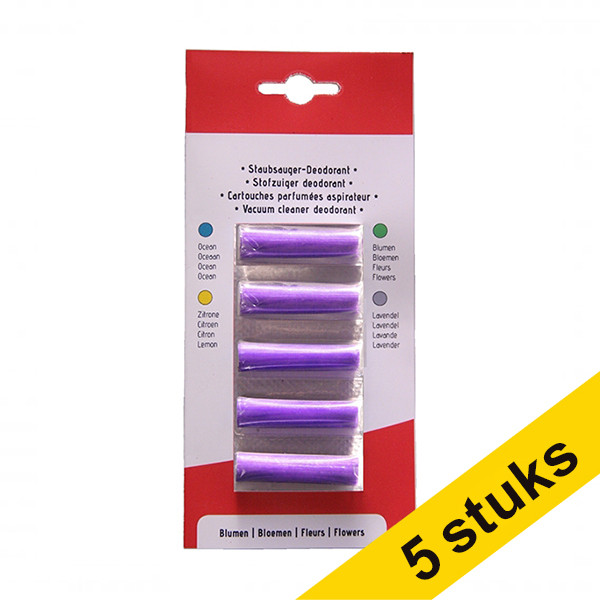 Aanbieding: 5x 123schoon stofzuiger geurstaafjes lavendel (5 stuks) SDR06170 - 1