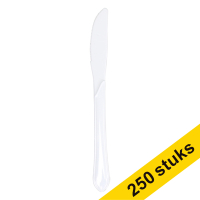 Aanbieding: 5x Depa herbruikbaar mes wit (50 stuks)