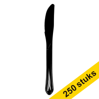 Aanbieding: 5x Depa herbruikbaar mes zwart (50 stuks)