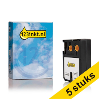 Aanbieding: 5x Dymo 1868752 XTL tape vinyl zwart op wit 19 mm (123inkt huismerk) 650864