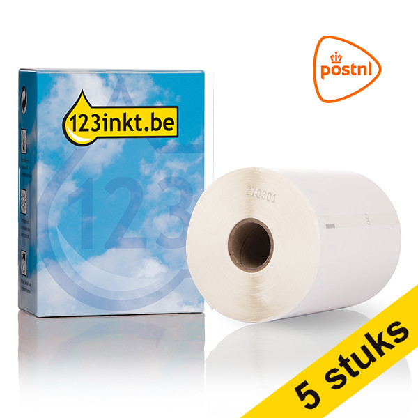 Aanbieding: 5x Dymo 1933086 extra grote duurzame PostNL verzendetiketten (123inkt huismerk) 650617 - 1