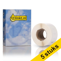 Aanbieding: 5x Dymo 1976411 / 22112283 duurzame smalle adresetiketten (123inkt huismerk) 653086