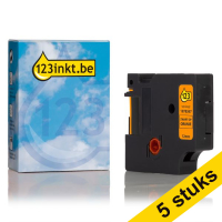 Aanbieding: 5x Dymo 1978367 tape zwart op oranje 12 mm (123inkt huismerk)
