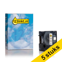 Aanbieding: 5x Dymo S0718060 / 16959 tape permanent polyester 12 mm (123inkt huismerk) 650868