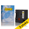 Aanbieding: 5x Dymo S0718620 / 18445 IND Rhino tape vinyl zwart op wit 19 mm (123inkt huismerk) 653093 - 1