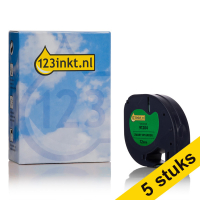 Aanbieding: 5x Dymo S0721640 / 91204 plastic tape groen 12 mm (123inkt huismerk)