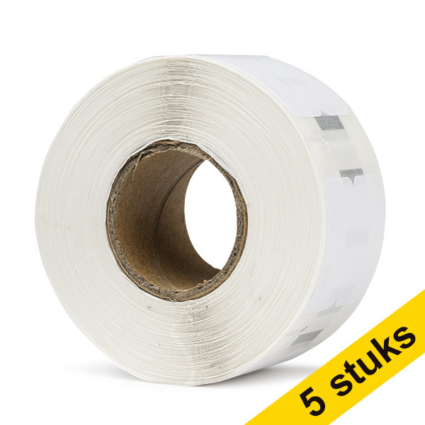 Aanbieding: 5x Dymo S0722470 / 99018 smalle etiketten voor classeurs (123inkt huismerk) S0722470C 650582 - 1