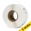 Aanbieding: 5x Dymo S0722470 / 99018 smalle etiketten voor classeurs (123inkt huismerk) 650582 - 1