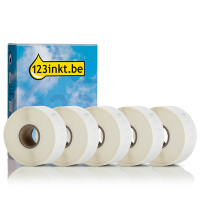 Aanbieding: 5x Dymo S0722550 / 11355 verwijderbare multifunctionele etiketten (123inkt huismerk)