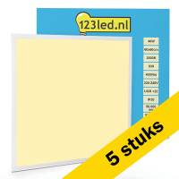 Aanbieding: 5x led paneel 60x60 cm | 3000K | Warm wit | 4000 lumen | 40W 