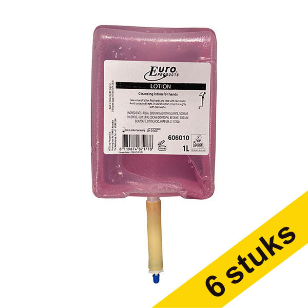 Aanbieding: 6x 123schoon Pink Lotion zeep Bag-in-Box navulverpakking 1 liter SDR07374 - 1