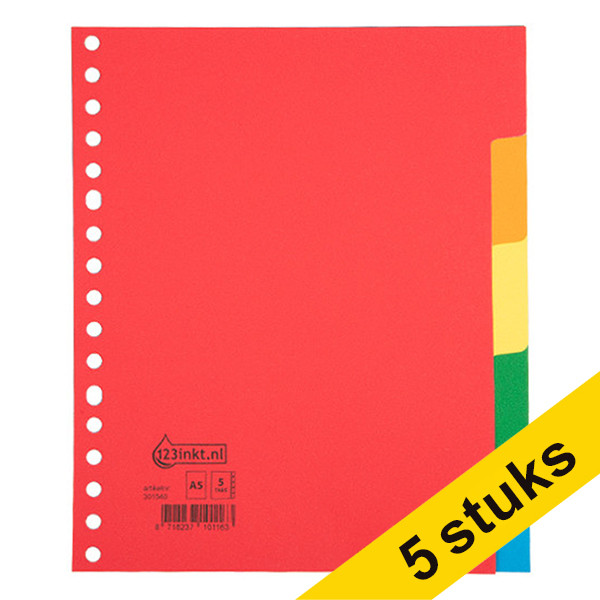 Esselte A4 Tabbladen – Set Van 10, Gekleurd, 160g Gerecycled Karton – Voor Ringbanden En Ordners